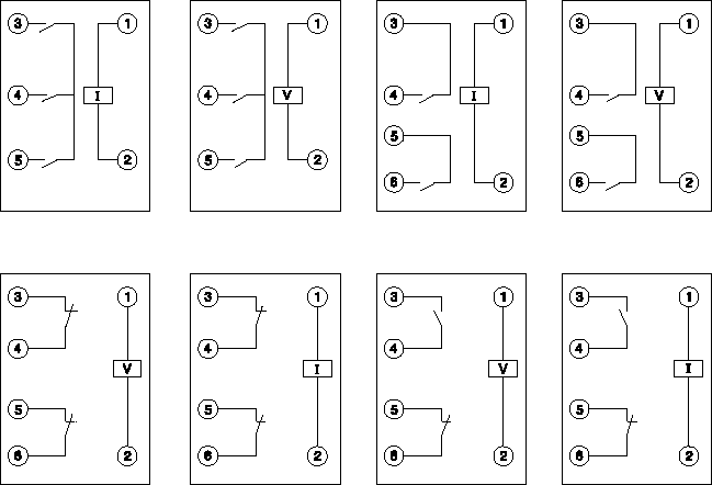 DX-11Q,11A/Q,11B/Q,11C/Q型信號繼電器接點圖