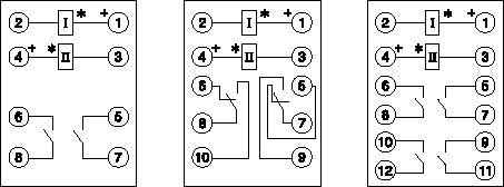 DX-60T系列信號繼電器接點圖