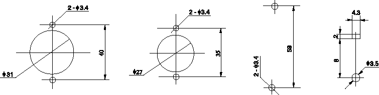 DZ-6系列通用繼電器(JXT型)開孔尺寸