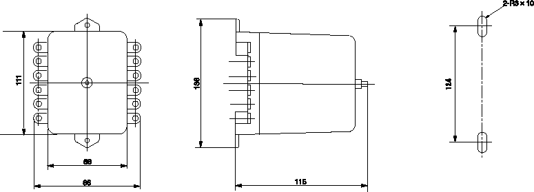 ZJ4型中間繼電器外形尺寸