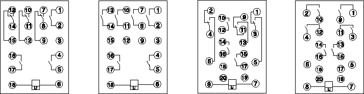 DZ-30B系列中間繼電器接點圖