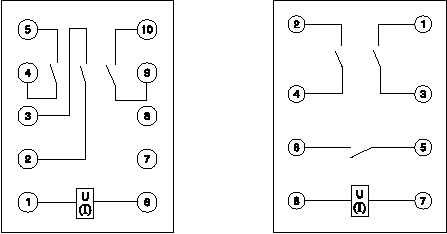 DX-8型信號繼電器接點(diǎn)圖