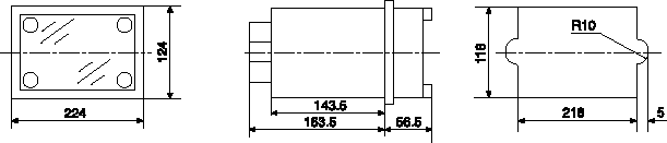 LG-11,LG-12型功率方向繼電器安裝尺寸