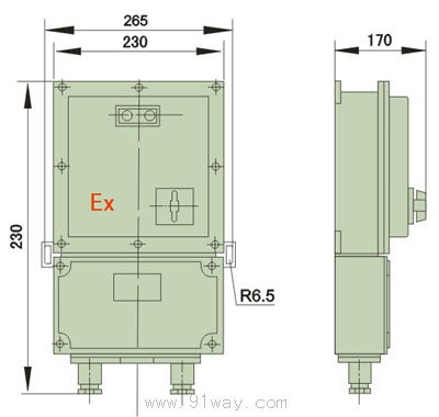 BQC61防爆電磁起動器(ⅡB)外形尺寸