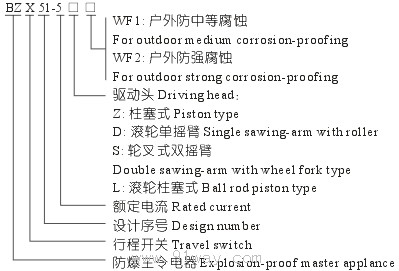 BZX51-5型防爆行程開關(ⅡB)選型說明
