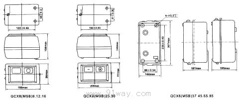 QCX8(MSB)磁力起動器外形尺寸