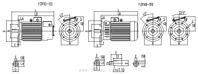 YZR,YZ電機安裝尺寸3