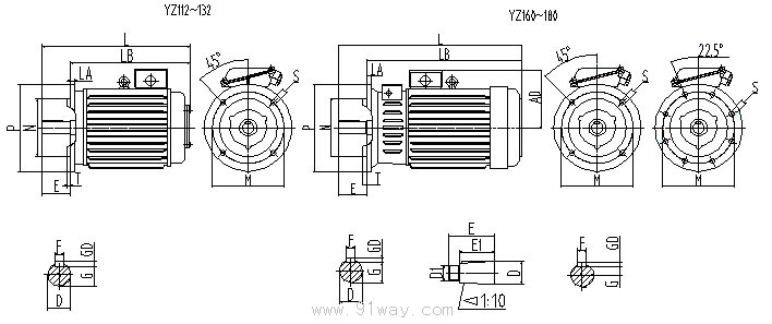 YZR,YZ電機安裝尺寸4