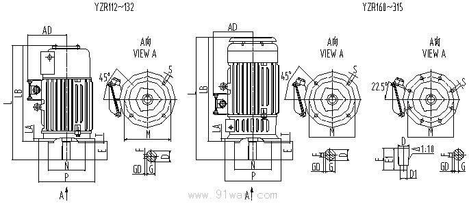 YZR,YZ電機安裝尺寸5