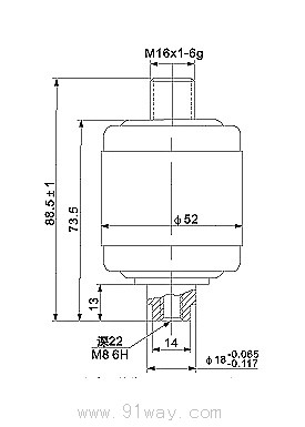 ZKTJ-300/1140型陶瓷真空開(kāi)關(guān)管外形尺寸