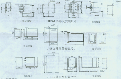 JHS-10系列高精度時間繼電器安裝尺寸