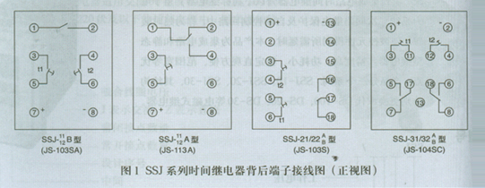 SSJ10,SSJ20,SSJ30系列集成電路時間繼電器接點圖