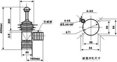 QT18系列起重機控制臺安裝示意圖