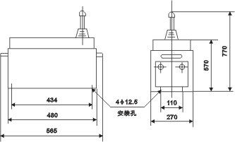 QT18系列起重機控制臺外形尺寸2