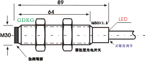 SC系列長檢測距離型光電開關外形尺寸
