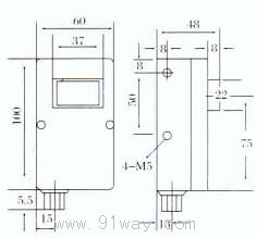 SYT系列內裝繼電器型光電開關外形尺寸