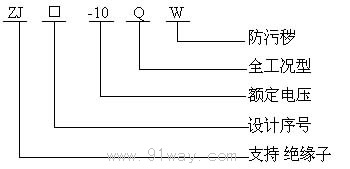 ZJ-10Q型支持絕緣子型號(hào)說明