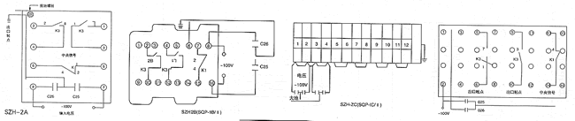 SZH-2B(SQP-1B/Ⅱ)數字頻率繼電器接線圖