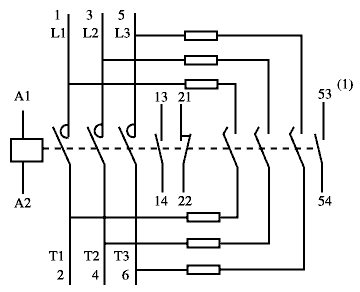 CJ19系列切換電容器接觸器接線圖