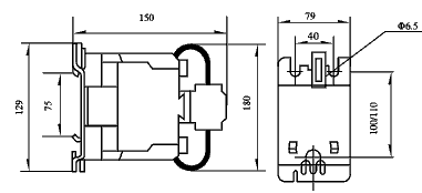 CJ19系列切換電容器接觸器安裝尺寸2