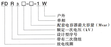 FDR3型35kV戶外放電線圈型號說明
