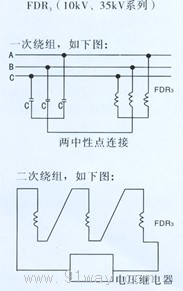 FDR3型35kV戶外放電線圈接線圖