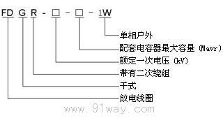 FDGR-35kV系列干式放電線圈型號說明