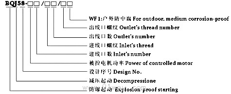 BQJ58系列防爆自耦減壓電磁起動(dòng)器(Ⅱ B)型號(hào)說(shuō)明