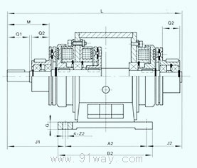 DLZ4系列電磁離合器外形尺寸1