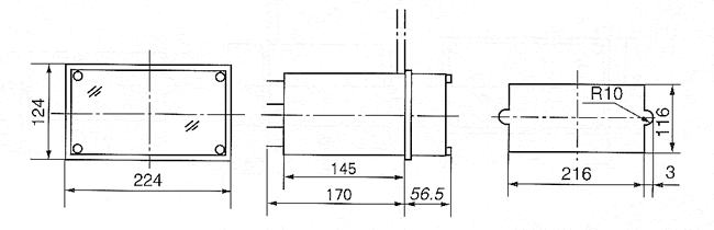 SL-11,SL-12系列靜態過流繼電器安裝尺寸