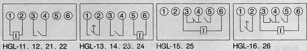 HGL-10系列靜態(tài)反時(shí)限過(guò)流繼電器接線圖