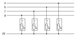 MS型三相電源箱式電涌保護器原理圖1