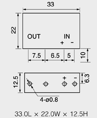 YJGX-4FA單相電路板式交流固態(tài)繼電器安裝尺寸