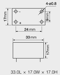 YJGX-1FD單相電路板式直流固態繼電器安裝尺寸