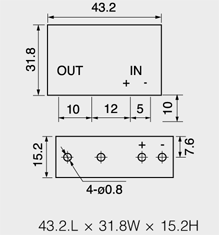JGX-5FD單相電路板式直流固態繼電器安裝尺寸