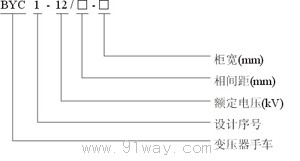 YC1-12型系列變壓器手車型號說明