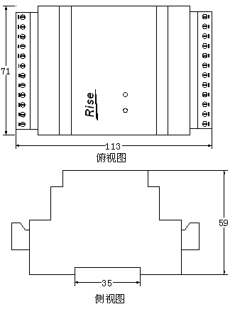 PK6011單智能電量變送器外形及安裝尺寸